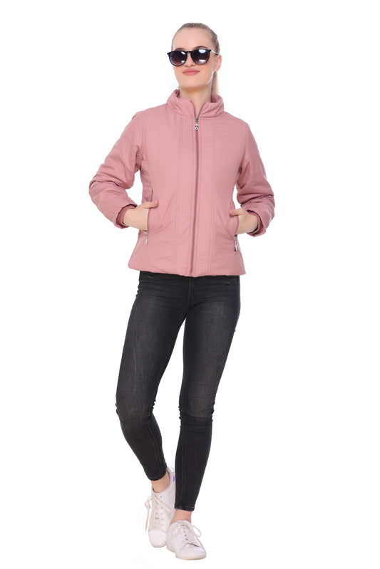 LIGHT QUILTED PINK BLUSH JACKET