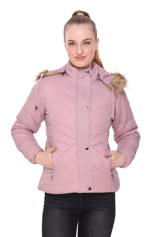 Pastel Pink Puffer Jacket