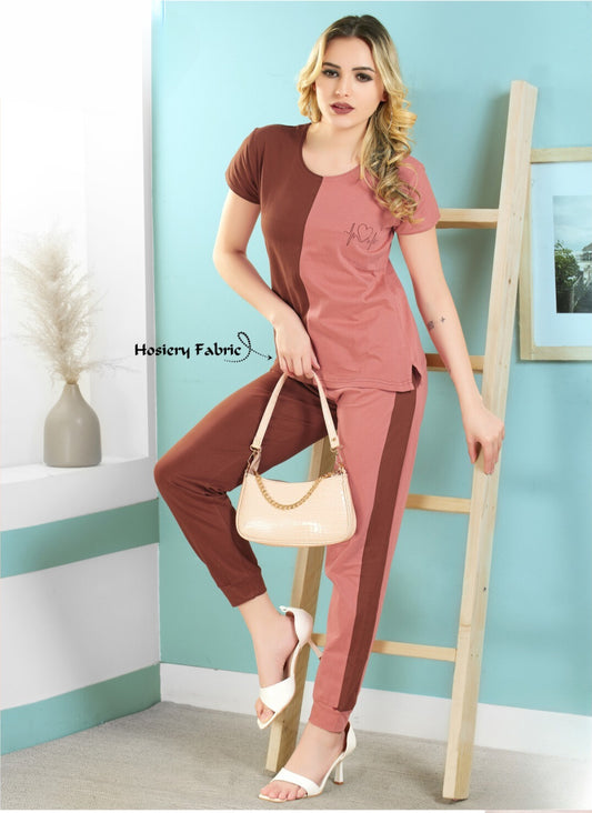 Color Co-ordinated Track Suit style Loungewear